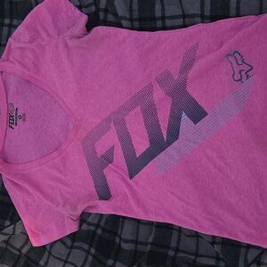 Fox Pink Graphic Fitted Tee